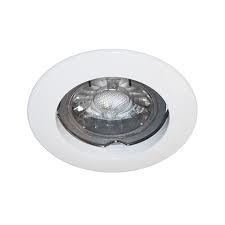 SPOT ROND FIXE 50W 230V GZ10 BORNIER AUTO BLANC