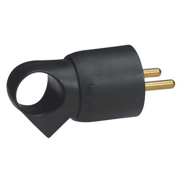 Fiche 2P+T  + anneau 16A noir