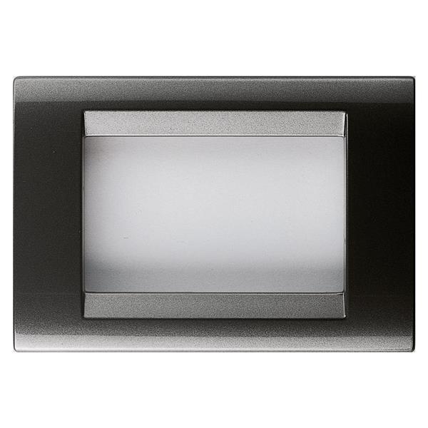 PLAYBUS 6 GANG SLATE GREY PLATE