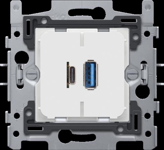 DOUBLE CHARGEUR USB + USB-C