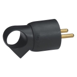 Fiche 2P+T  + anneau 16A noir